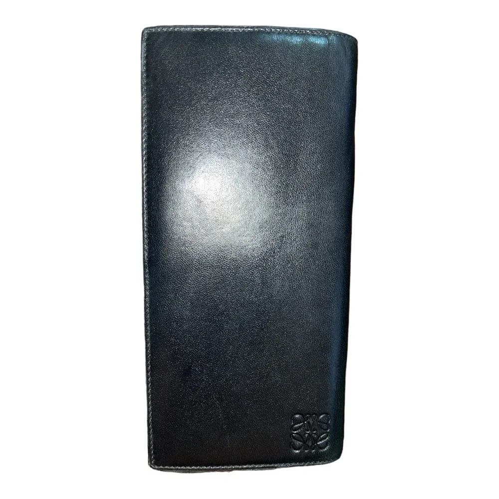 Loewe | Black & Green Calfskin Bifold Long Wallet